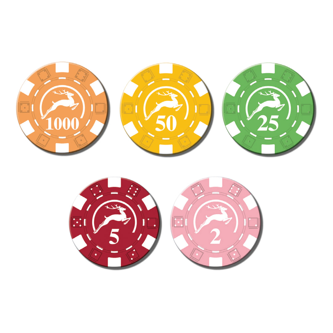 VASSOIO TRASPARENTE 100 CHIPS 14G CON VALORE