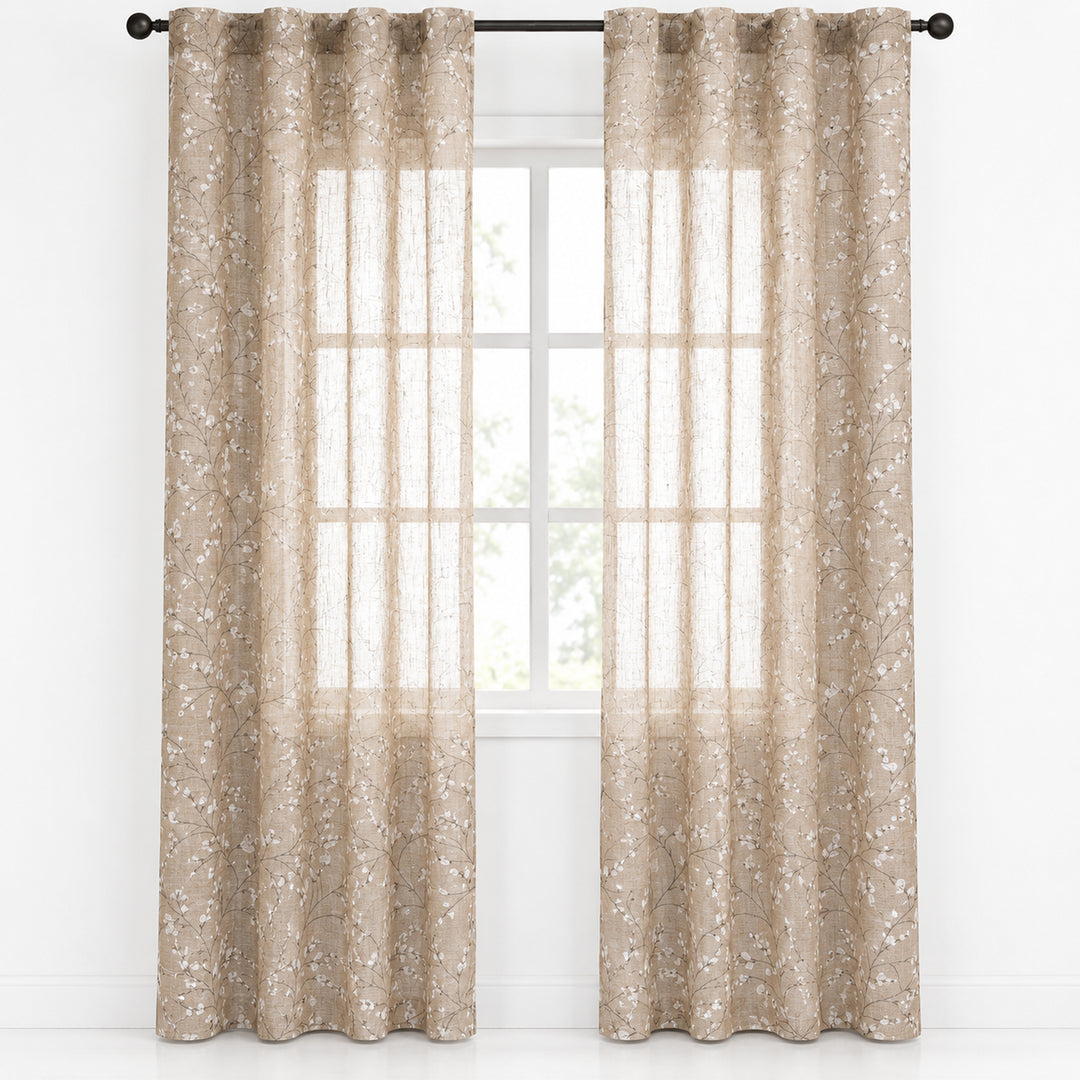 COPPIA TENDE ANTIGUA SEMI FILTRANTI FANTASIA MAGNOLIA 2X70X240CM MAGGESE