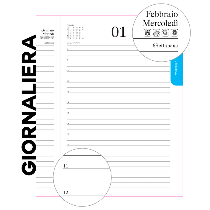 AGENDA 2027 GIORNALIERA A SPIRALE A5