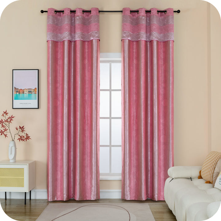 TENDA OSCURANTE MOTIVO ROSE TONO SU TONO 1 PANNELLO 140X285CM ROSA