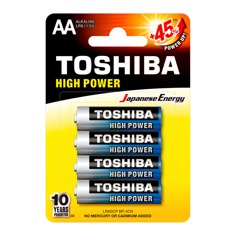 TOSHIBA BATTERIE ALCALINE LR6 STILO AA 4PZ