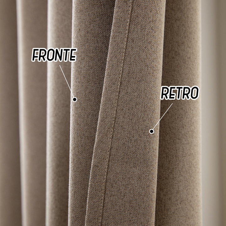 TENDA BARBADOS TOTALMENTE OSCURANTE 1 PANNELLO 140X220CM MARRONCINO