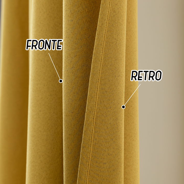 TENDA BARBADOS TOTALMENTE OSCURANTE 1 PANNELLO 140X280CM GIALLO