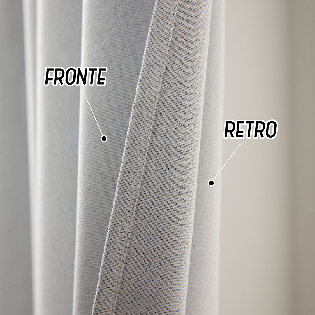 TENDA BARBADOS TOTALMENTE OSCURANTE 1 PANNELLO 140X240CM BIANCO FUMO