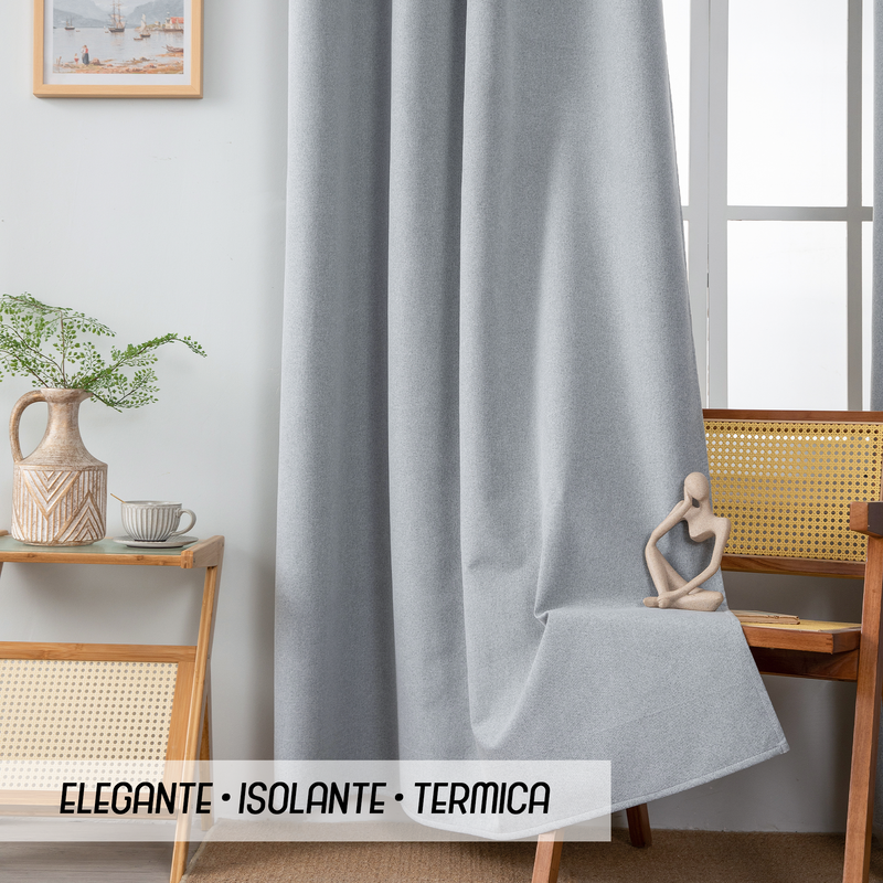 TENDA BARBADOS TOTALMENTE OSCURANTE 140X240CM GRIGIO