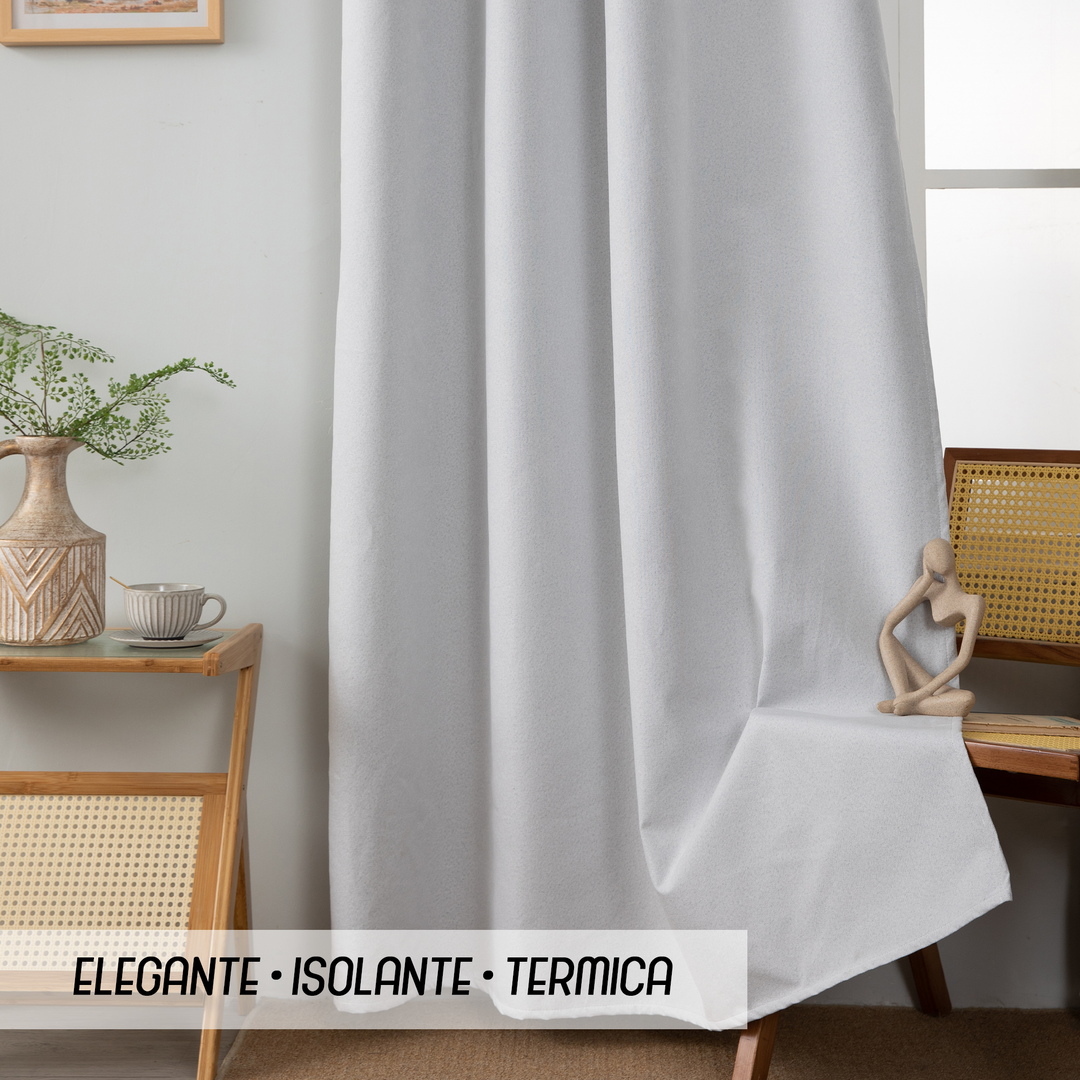 TENDA BARBADOS TOTALMENTE OSCURANTE 1 PANNELLO 140X240CM BIANCO FUMO