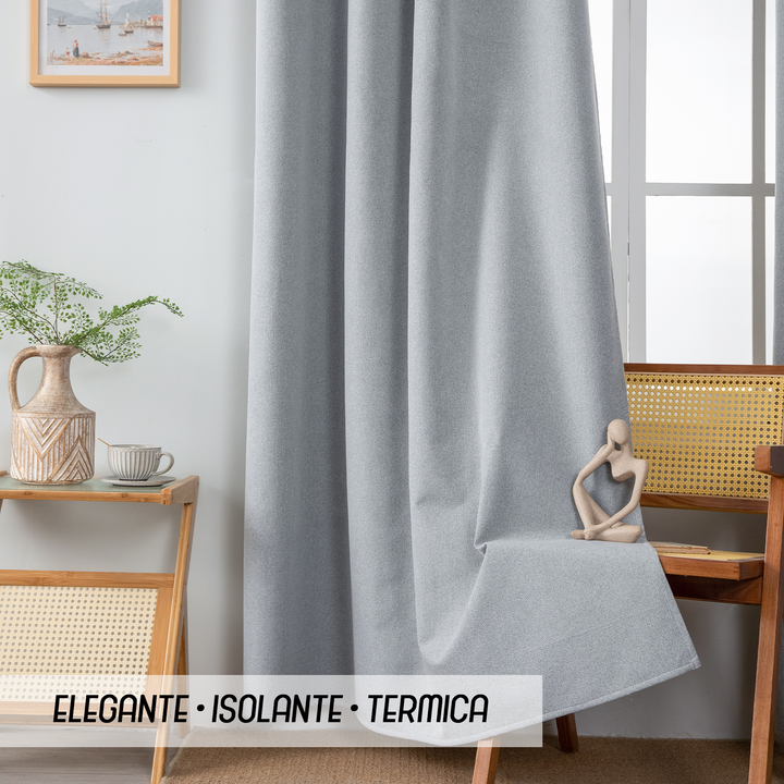 TENDA BARBADOS TOTALMENTE OSCURANTE 1 PANNELLO 140X280CM GRIGIO