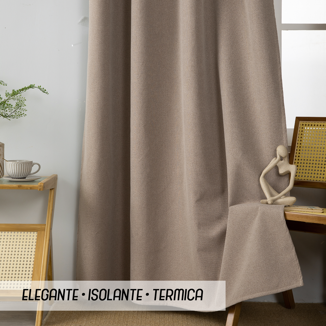 TENDA BARBADOS TOTALMENTE OSCURANTE 1 PANNELLO 140X200CM MARRONCINO