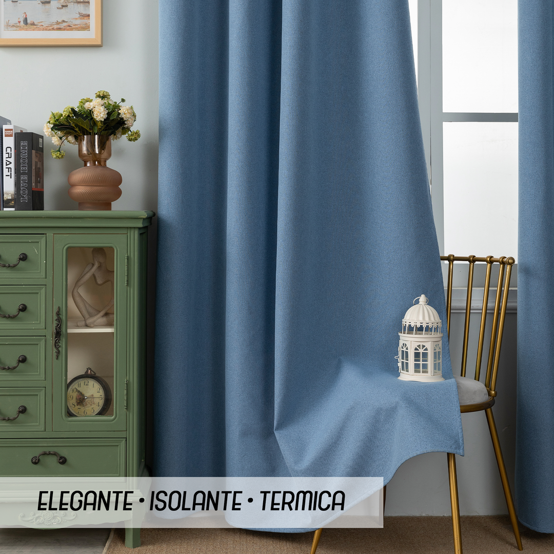TENDA BARBADOS TOTALMENTE OSCURANTE 1 PANNELLO 140X240CM DENIM