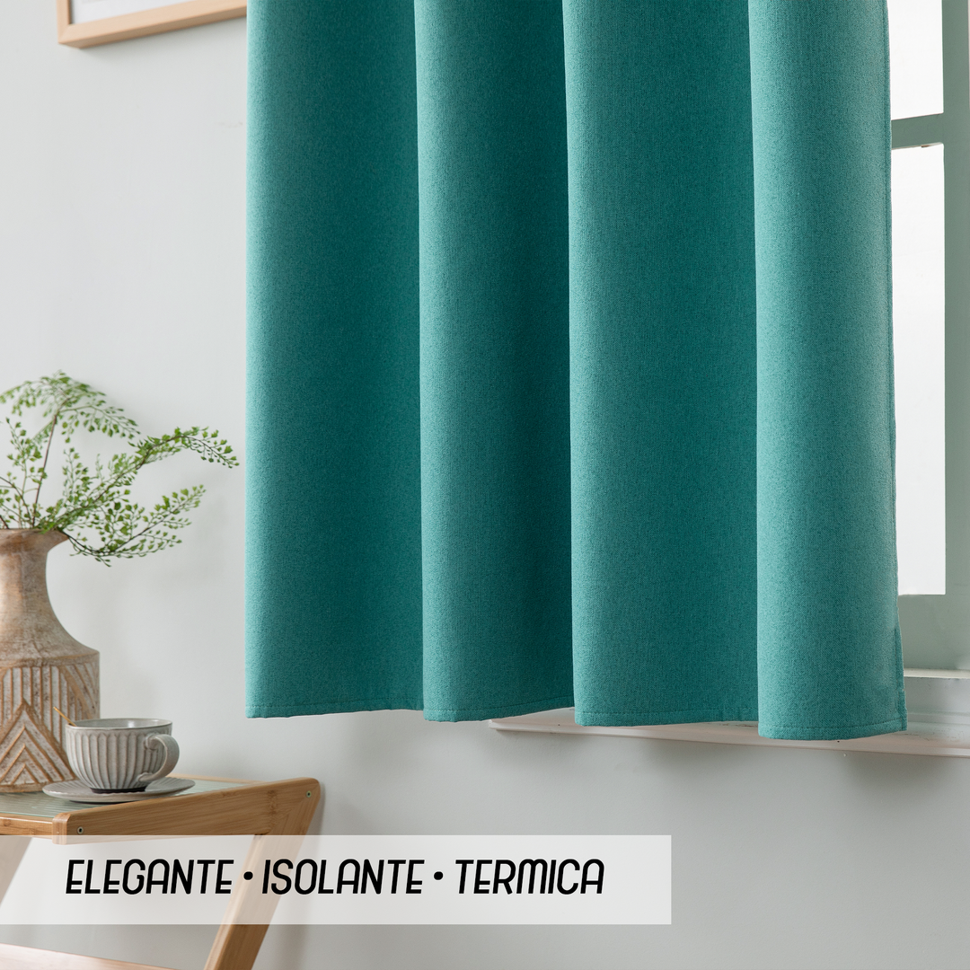 TENDA BARBADOS TOTALMENTE OSCURANTE 1 PANNELLO 140X150CM VERDE ACQUA