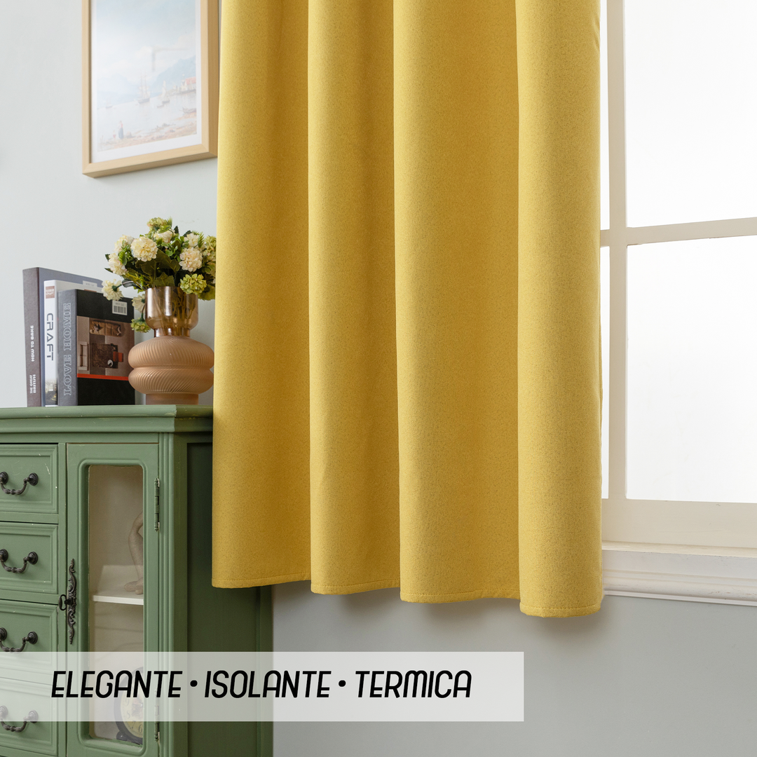 TENDA BARBADOS TOTALMENTE OSCURANTE 1 PANNELLO 140X150CM GIALLO