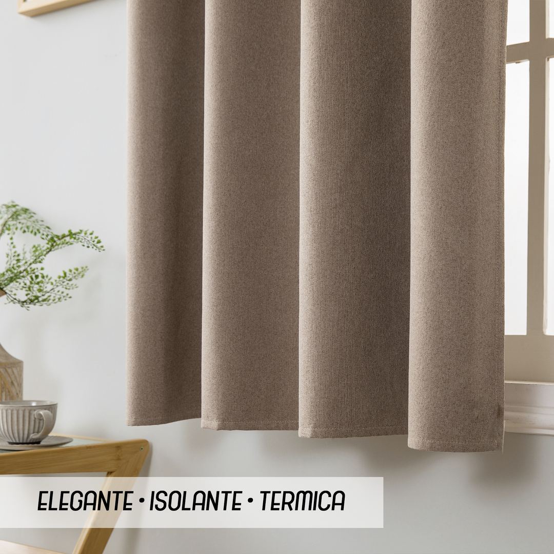 TENDA BARBADOS TOTALMENTE OSCURANTE 1 PANNELLO 140X150CM MARRONCINO