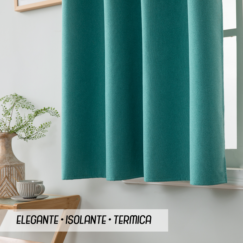 TENDA BARBADOS TOTALMENTE OSCURANTE 140X150CM VERDE ACQUA