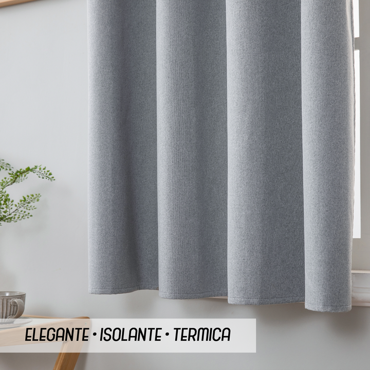 TENDA BARBADOS TOTALMENTE OSCURANTE 1 PANNELLO 140X150CM GRIGIO