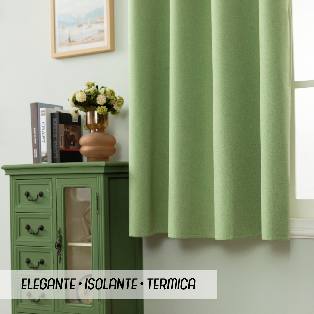 TENDA BARBADOS TOTALMENTE OSCURANTE 1 PANNELLO 140X150CM VERDE