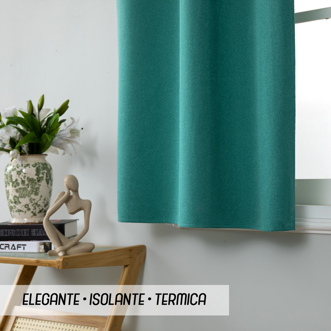 TENDA BARBADOS TOTALMENTE OSCURANTE 2X55X150CM VERDE ACQUA