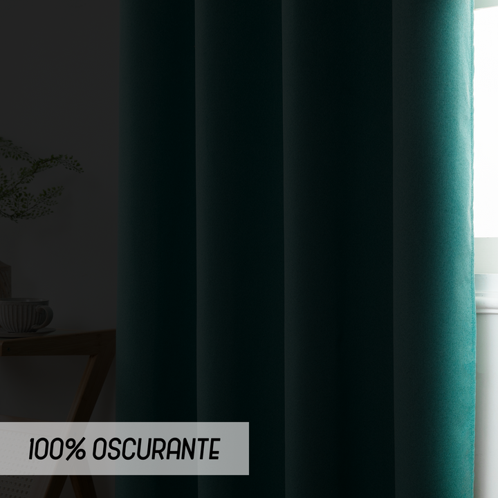 TENDA BARBADOS TOTALMENTE OSCURANTE 1 PANNELLO 140X220CM VERDE ACQUA