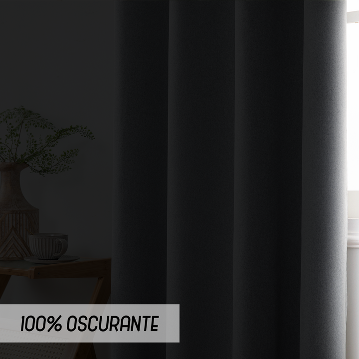 TENDA BARBADOS TOTALMENTE OSCURANTE 1 PANNELLO 140X220CM GRIGIO