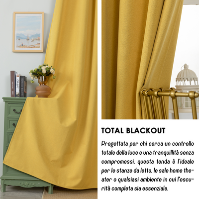 TENDA BARBADOS TOTALMENTE OSCURANTE 2X55X240CM GIALLO