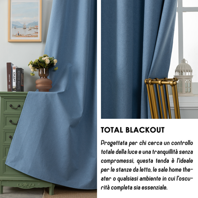 TENDA BARBADOS TOTALMENTE OSCURANTE 140X240CM DENIM