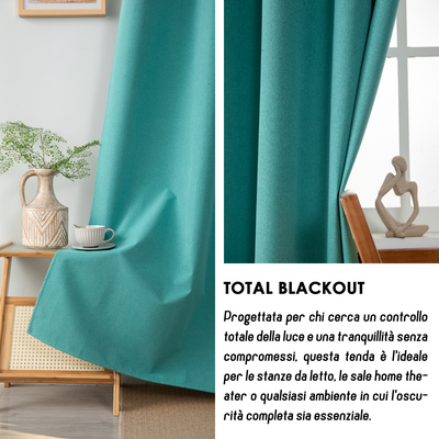 TENDA BARBADOS TOTALMENTE OSCURANTE 2X70X150CM VERDE ACQUA