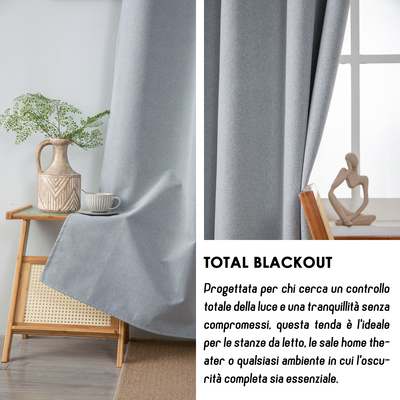 TENDA BARBADOS TOTALMENTE OSCURANTE 140X240CM GRIGIO