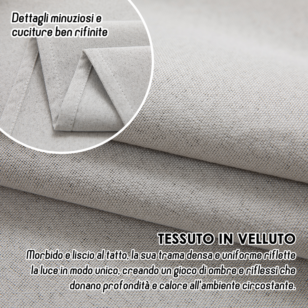 TENDA BARBADOS TOTALMENTE OSCURANTE 2X70X150CM GREIGE