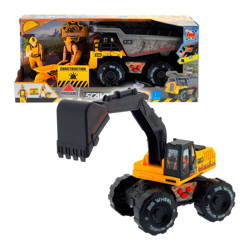 SET CANTIERE SCAVATUTTO A FRIZIONE CON LUCI E SUONI