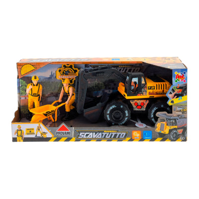 SET CANTIERE SCAVATUTTO A FRIZIONE CON LUCI E SUONI
