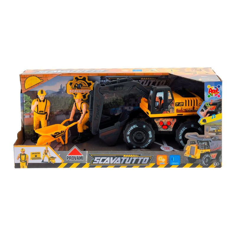 SET CANTIERE SCAVATUTTO A FRIZIONE CON LUCI E SUONI