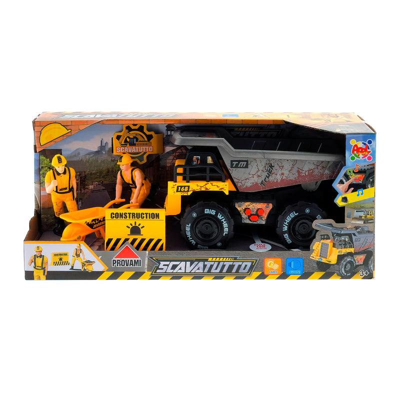 SET CANTIERE SCAVATUTTO A FRIZIONE CON LUCI E SUONI