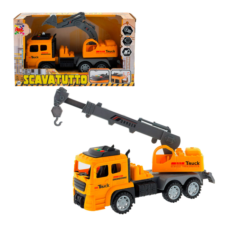 CAMION SCAVATUTTO A FRIZIONE CON LUCI E SUONI