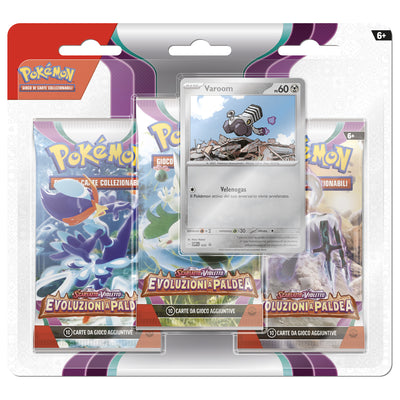 PK60333 POKEMON SV2 EVOLUZIONI A PALDEA - BLISTER 3 BUSTINE + 1 CARD