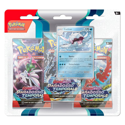 PK60351 POKEMON SV4 PARADOSSO TEMPORALE - BLISTER 3 BUSTINE + 1 CARD