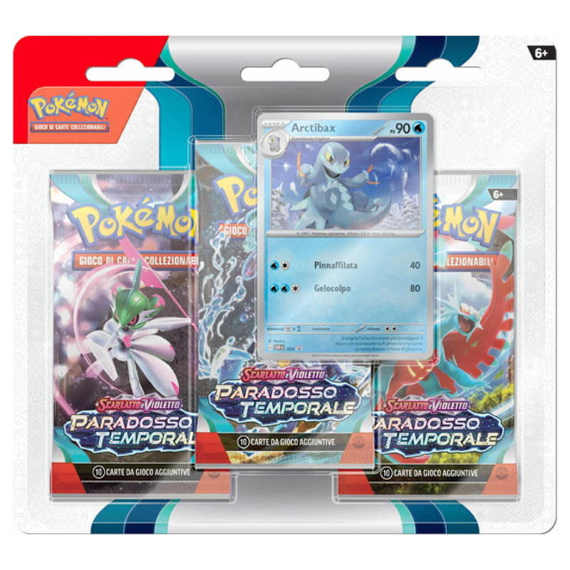 PK60351 POKEMON SV4 PARADOSSO TEMPORALE - BLISTER 3 BUSTINE + 1 CARD