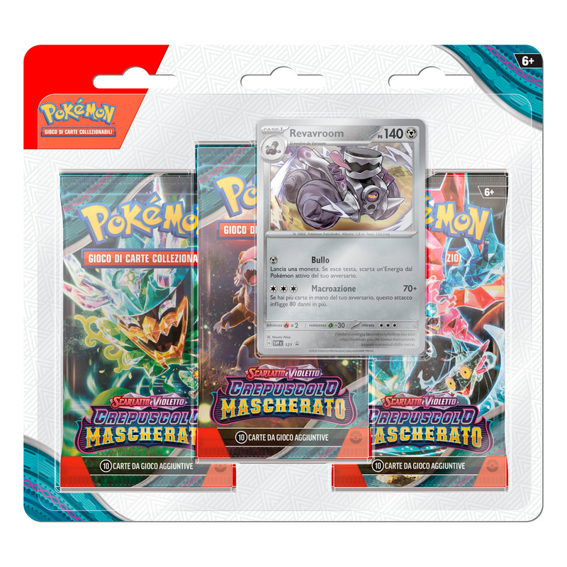 PK60503 POKEMON SV6 CREPUSCOLO MASCHERATO - BLISTER 3 BUSTINE + 1 CARD