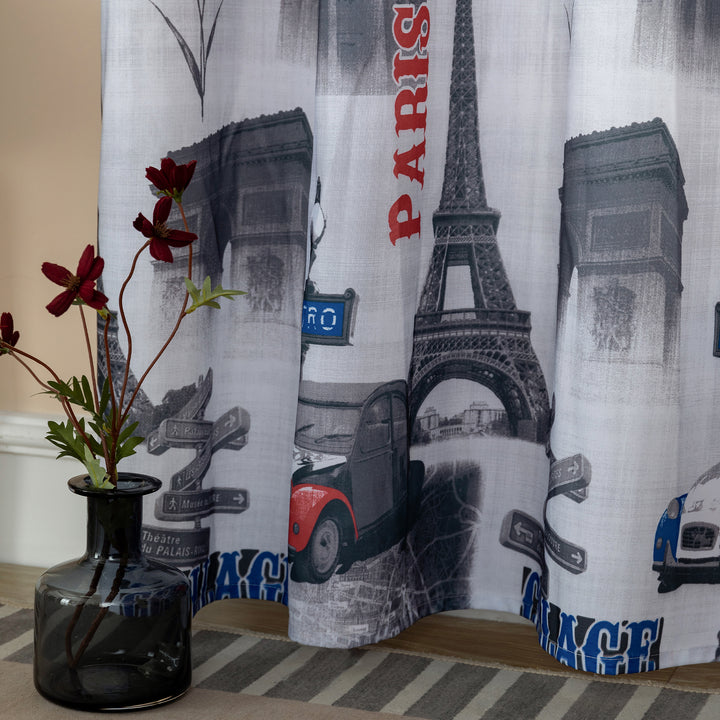 TENDA SEMI COPRENTE STAMPA VINTAGE 1 PANNELLO 140X280CM PARIGI