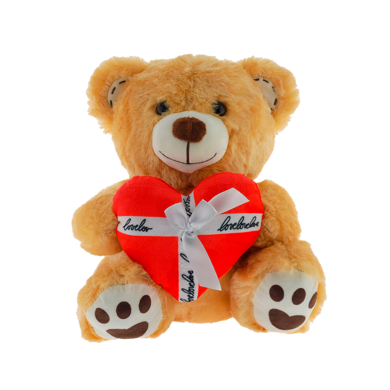 PELUCHE ORSETTO CON CUORE REGALO 25CM