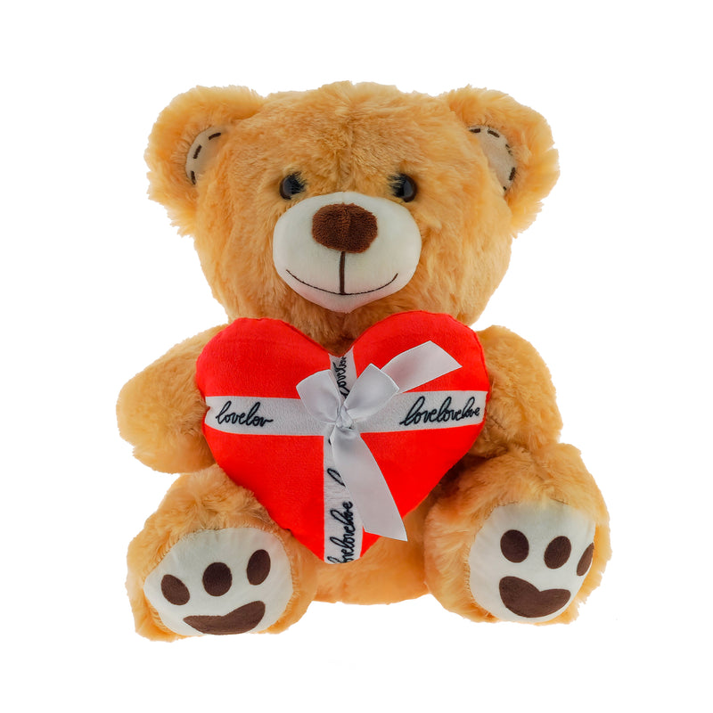 PELUCHE ORSETTO CON CUORE REGALO 30CM