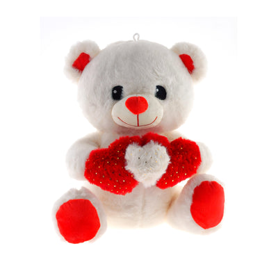 PELUCHE ORSETTO CON 3 CUORI 25CM