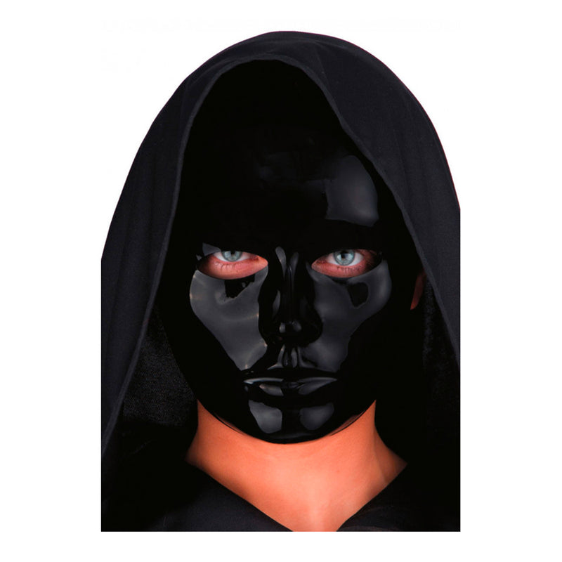 MASCHERA VISO MEDIO NERO IN PLASTICA