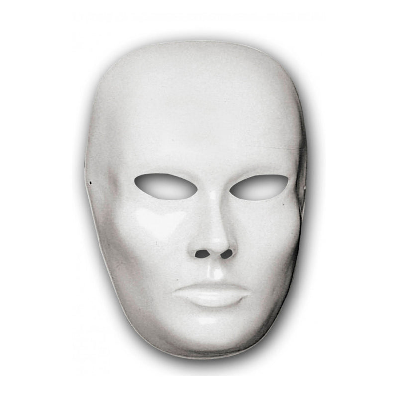 MASCHERA VISO MEDIO BIANCO DA PITTURARE IN PLASTICA