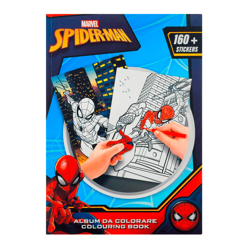 ALBUM DA COLORARE CON STICKERS SPIDERMAN