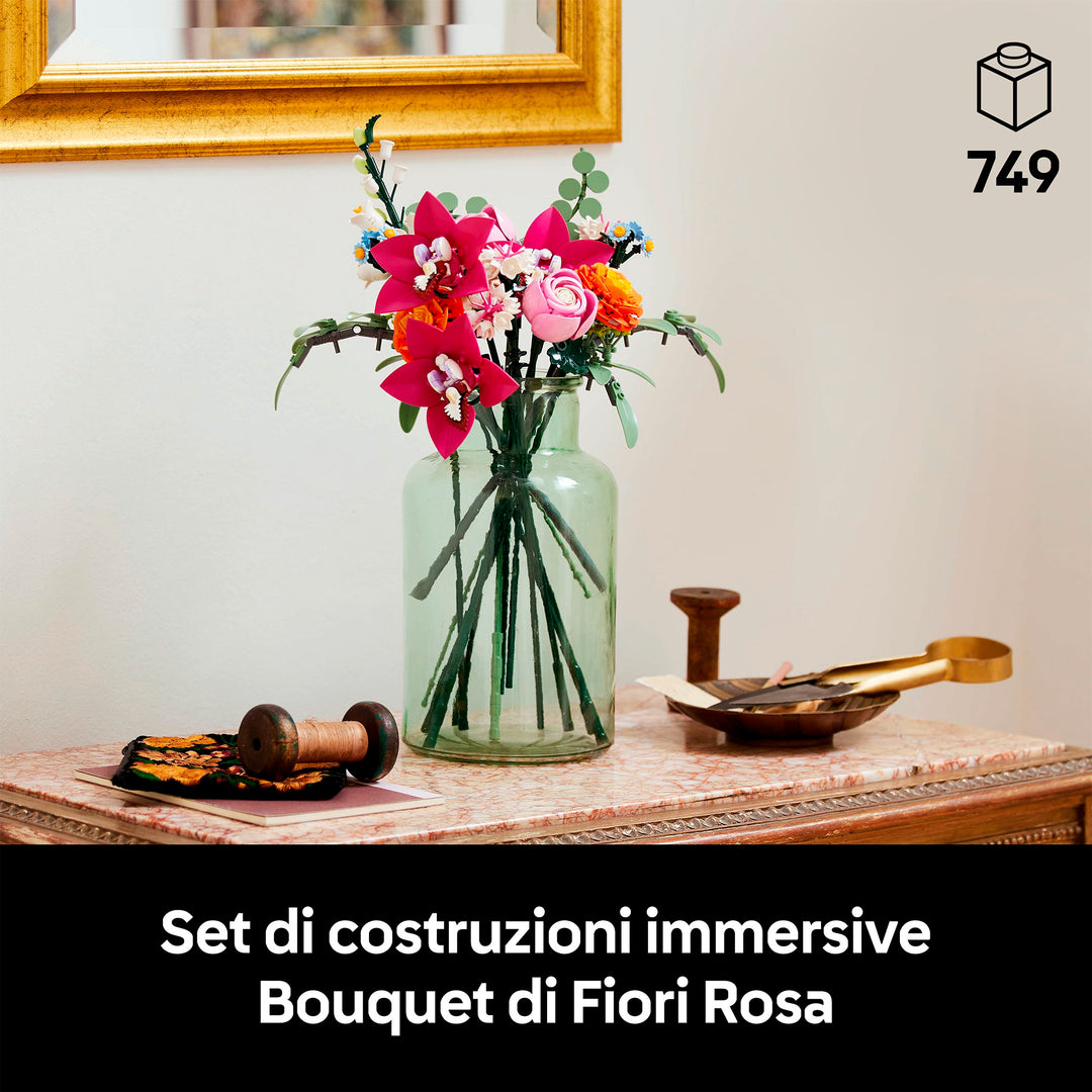 LEGO 10342 BOUQUET DI FIORI ROSA