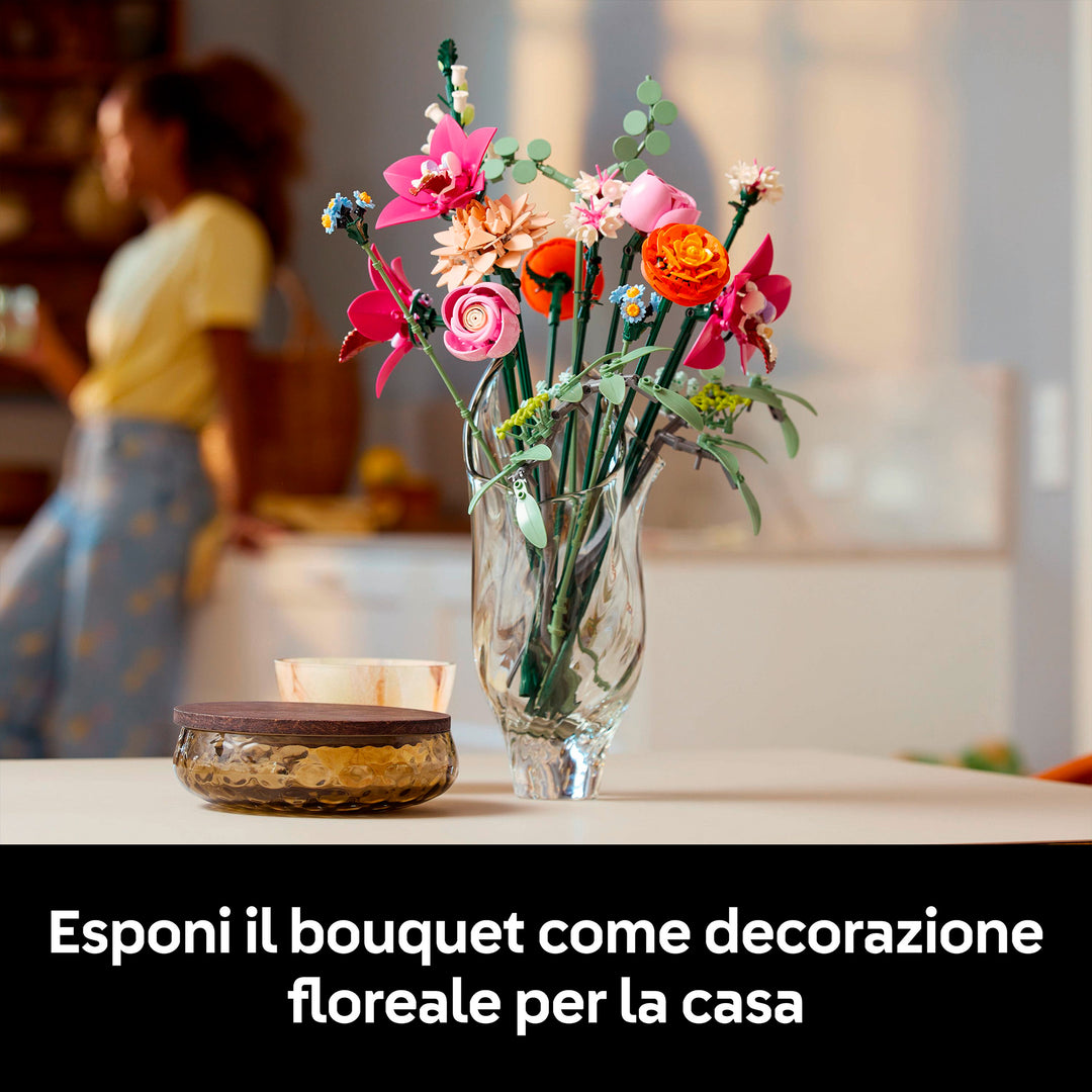 LEGO 10342 BOUQUET DI FIORI ROSA
