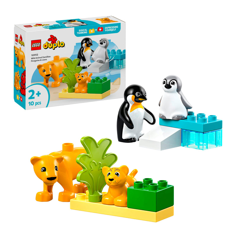 LEGO 10442 DUPLO TOWN FAMIGLIE DI ANIMALI: PINGUINI E LEONI