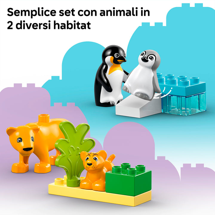 LEGO 10442 FAMIGLIE DI ANIMALI: PINGUINI E LEONI