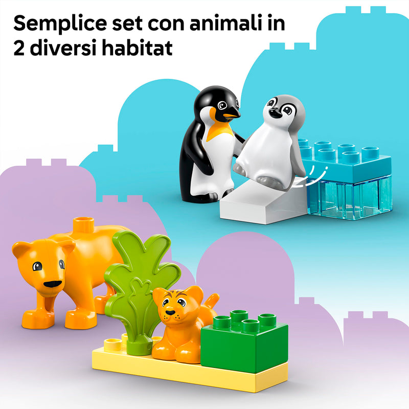 LEGO 10442 DUPLO TOWN FAMIGLIE DI ANIMALI: PINGUINI E LEONI