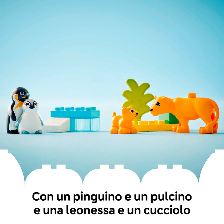 LEGO 10442 FAMIGLIE DI ANIMALI: PINGUINI E LEONI