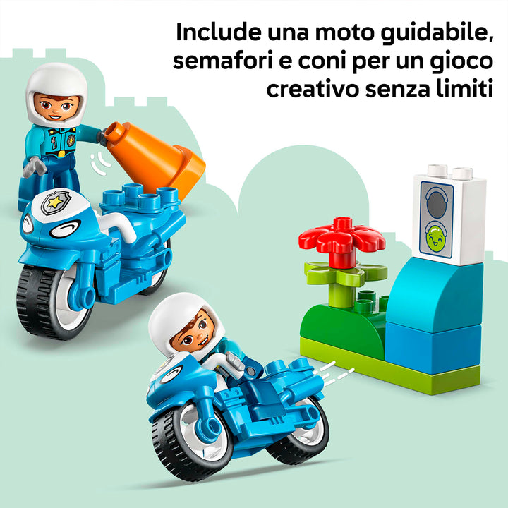 LEGO 10471 MOTOCICLETTA BLU DELLA POLIZIA